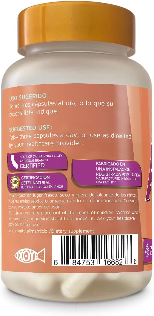 Premium Betel Natural Folic Acid Capsules 1000 mcg - 90 Count