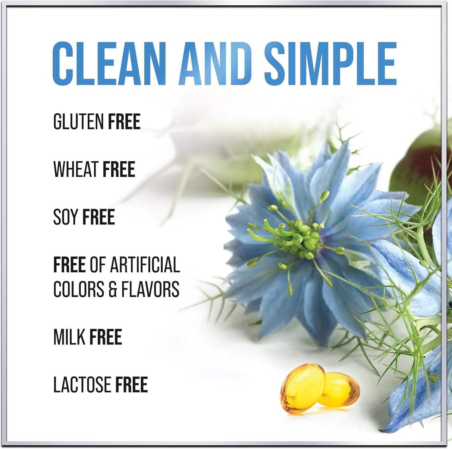 Premium Black Seed Oil Capsules 1000mg - Immune & Skin Support, Non-GMO & Vegan - 120 Softgels