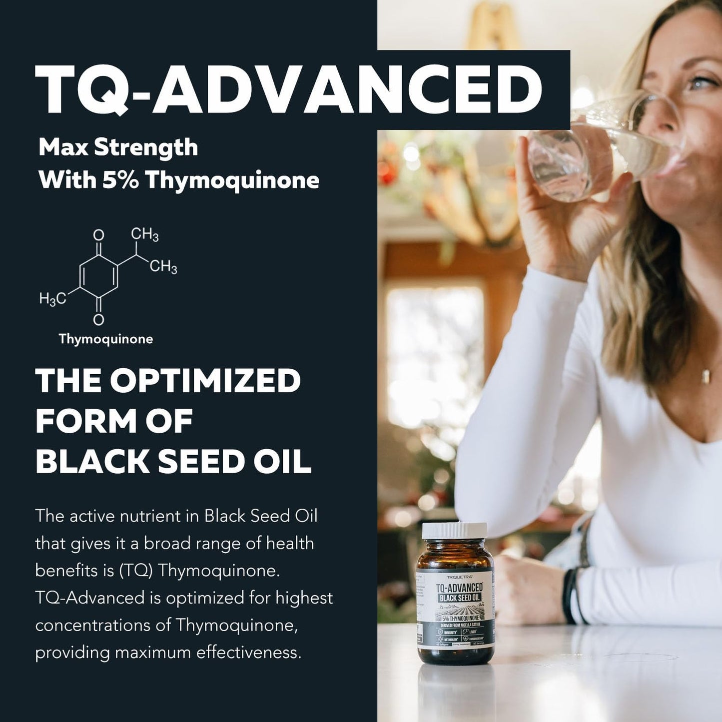 Premium Black Seed Oil Capsules | High Thymoquinone Content | TQ-Advanced® Formula | 500 mg Strength | Nigella Sativa Extract | Vegan - 60 Capsules