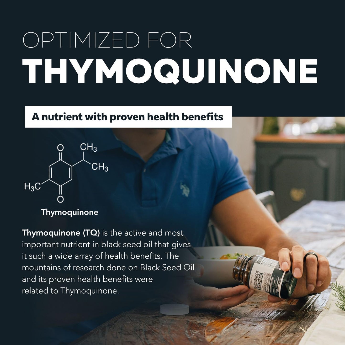 Premium Black Seed Oil Capsules | High Thymoquinone Content | TQ-Advanced® Formula | 500 mg Strength | Nigella Sativa Extract | Vegan - 60 Capsules