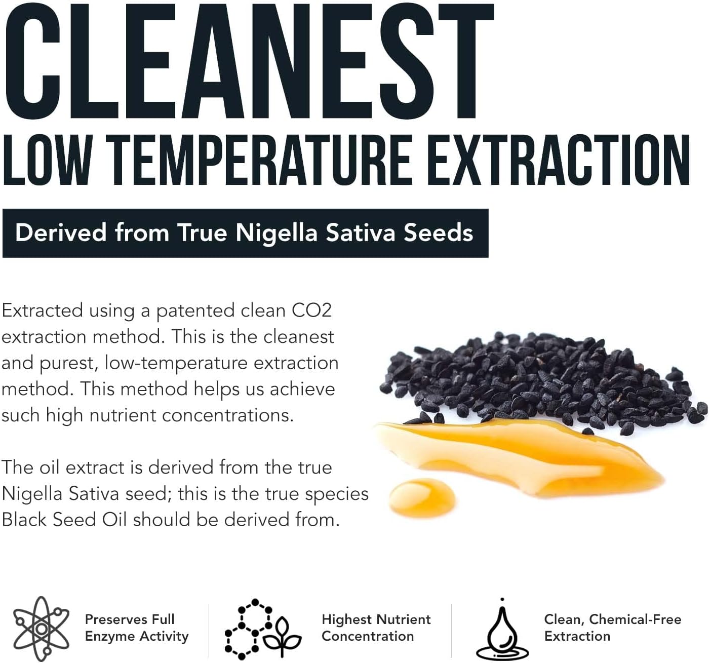 Premium Black Seed Oil Capsules | High Thymoquinone Content | TQ-Advanced® Formula | 500 mg Strength | Nigella Sativa Extract | Vegan - 60 Capsules