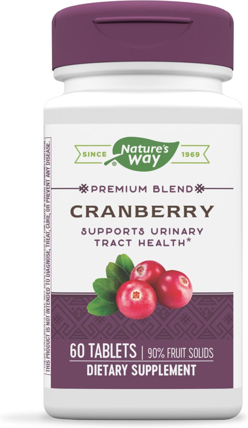 Premium Blend Cranberry Supplement for Urinary Tract Health Support - 60 Tablets with Vitamin C by Nature's Way