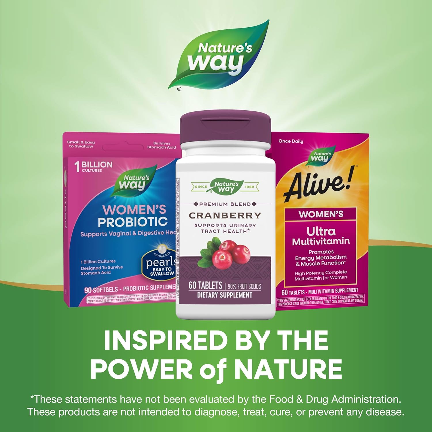 Premium Blend Cranberry Supplement for Urinary Tract Health Support - 60 Tablets with Vitamin C by Nature's Way