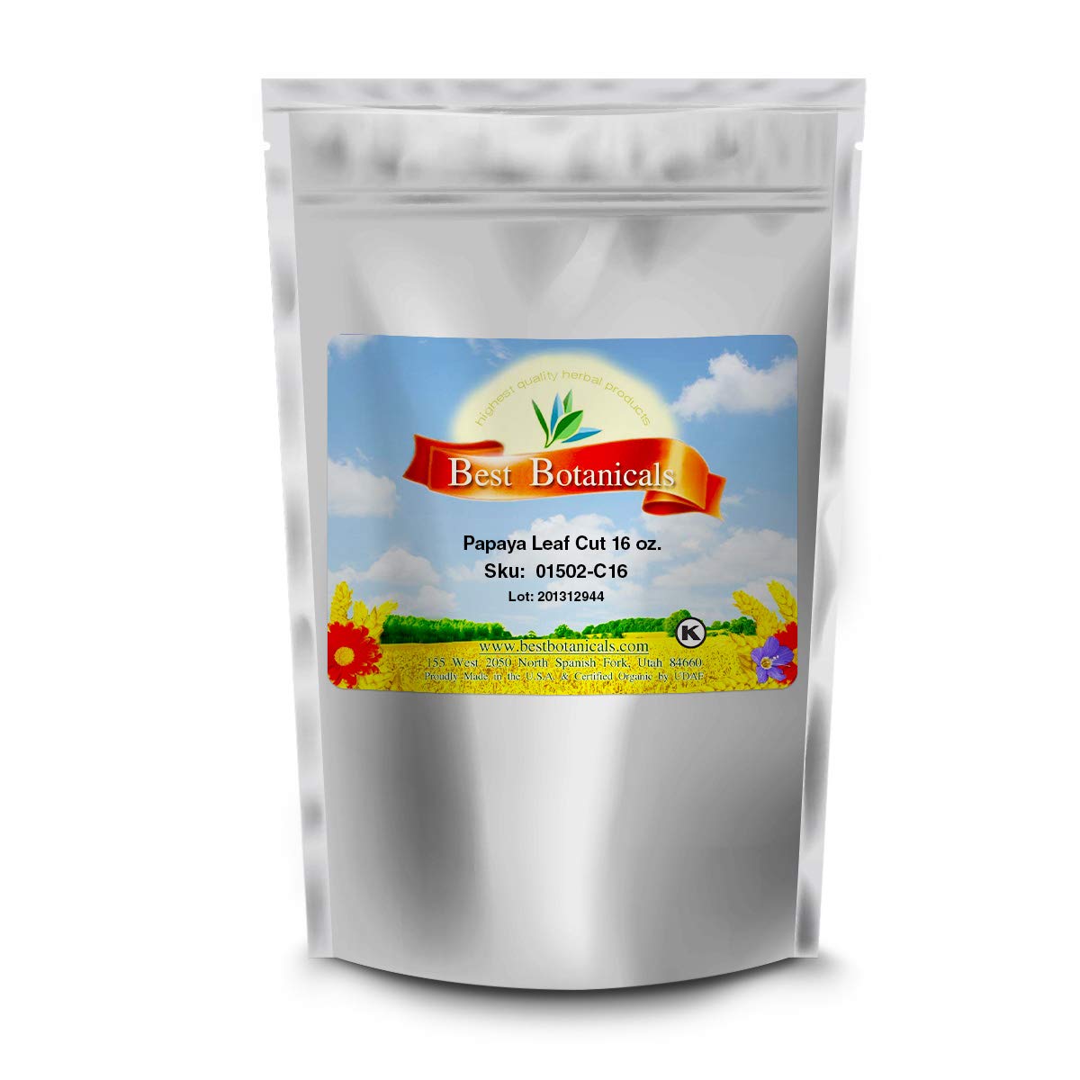 Premium Botanicals Papaya Leaf Cut - 16 oz - Highest Quality Leaves for Tea and Natural Remedies
