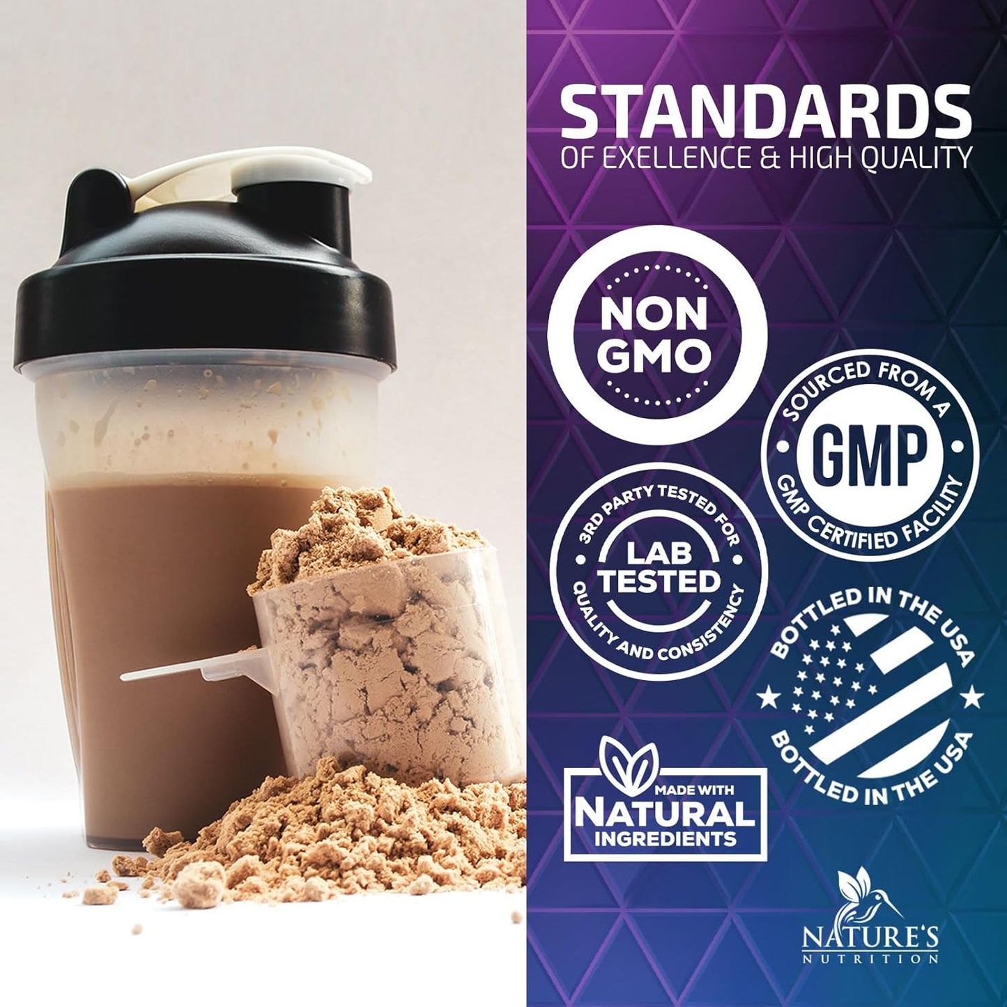 Premium Chocolate Ice Cream Whey Protein Powder - 24g Whey Isolate Protein for Muscle Growth, Fast Absorbing & Gluten Free - 24 Servings for Men and Women by Nature's Nutrition