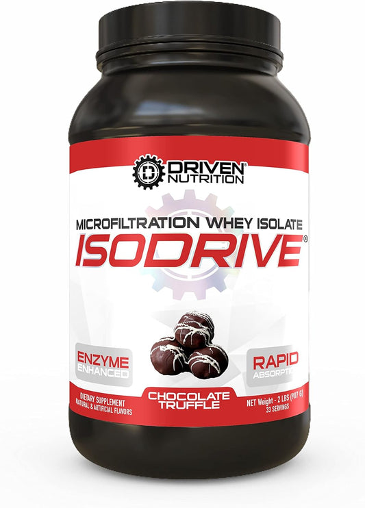 Premium Chocolate Milkshake Flavored Driven Nutrition ISODRIVE Whey Isolate - 2 Pound Pack