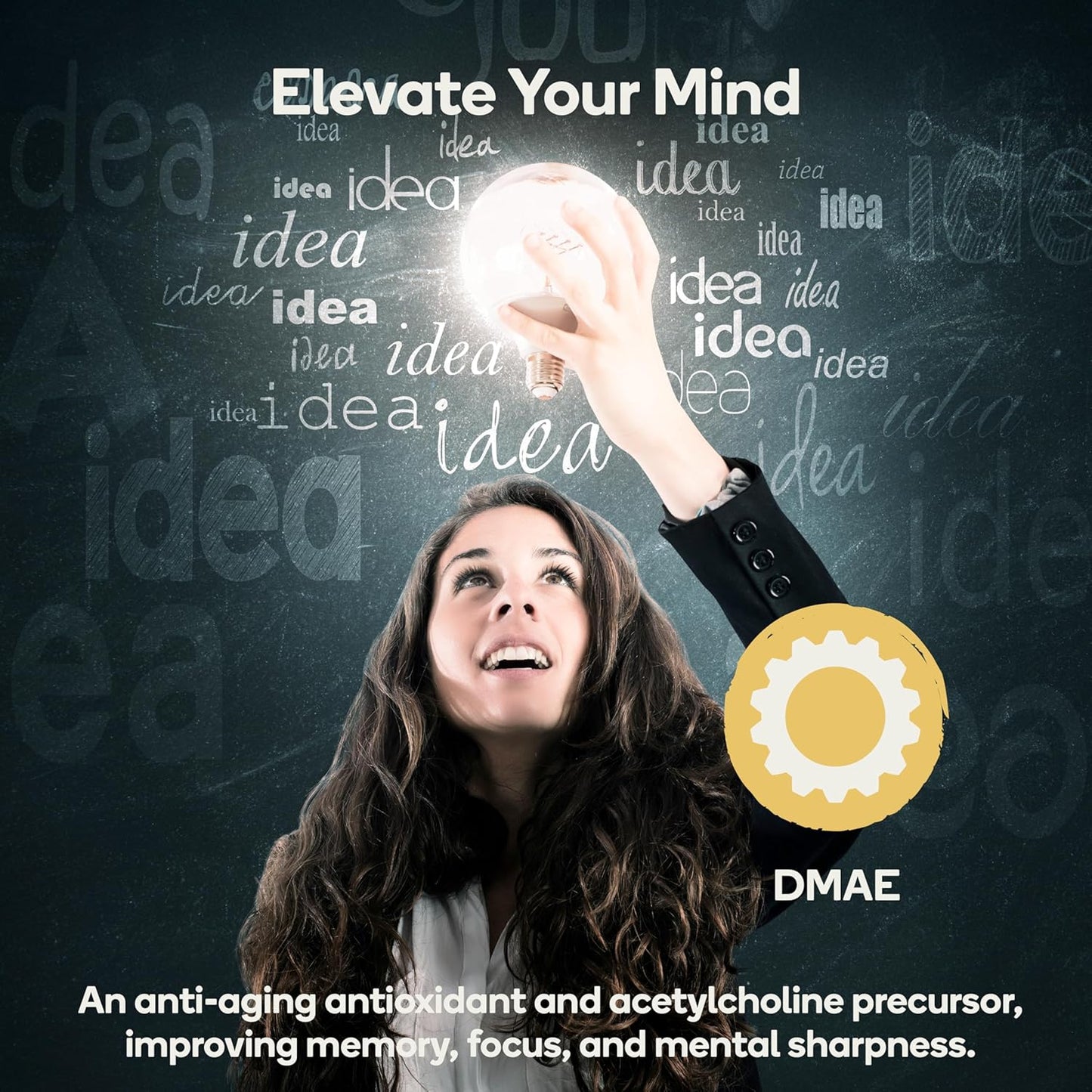 Premium Cognitive Enhancement Supplement with Natural Nootropics - Memophenol, Bacopa, & DMAE - 60 Veggie Capsules - Boost Focus and Memory