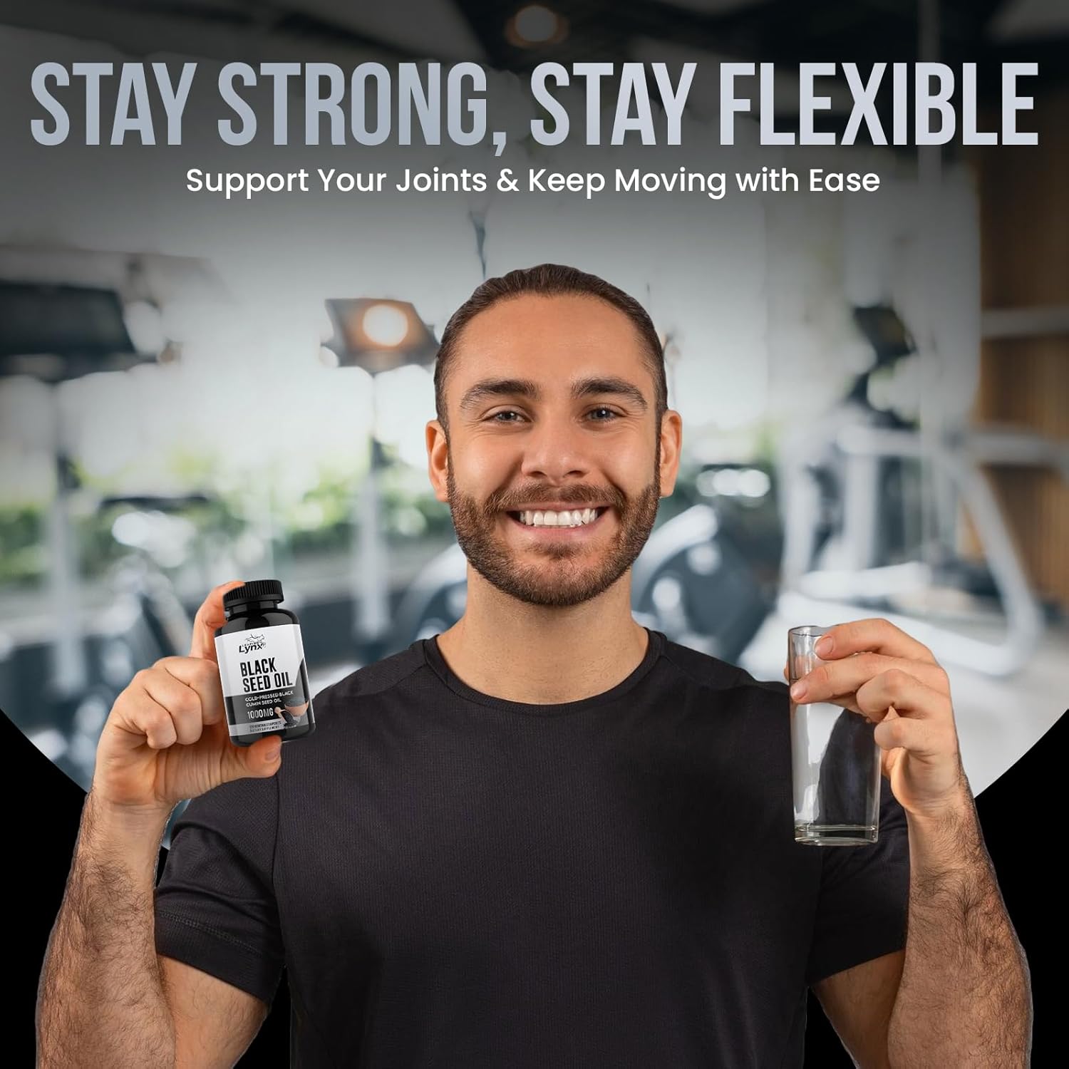 Premium Cold-Pressed Black Seed Oil Capsules - 1000mg with High Thymoquinone, 120 Capsules - Omega-6 & Omega-9 for Immune & Brain Support