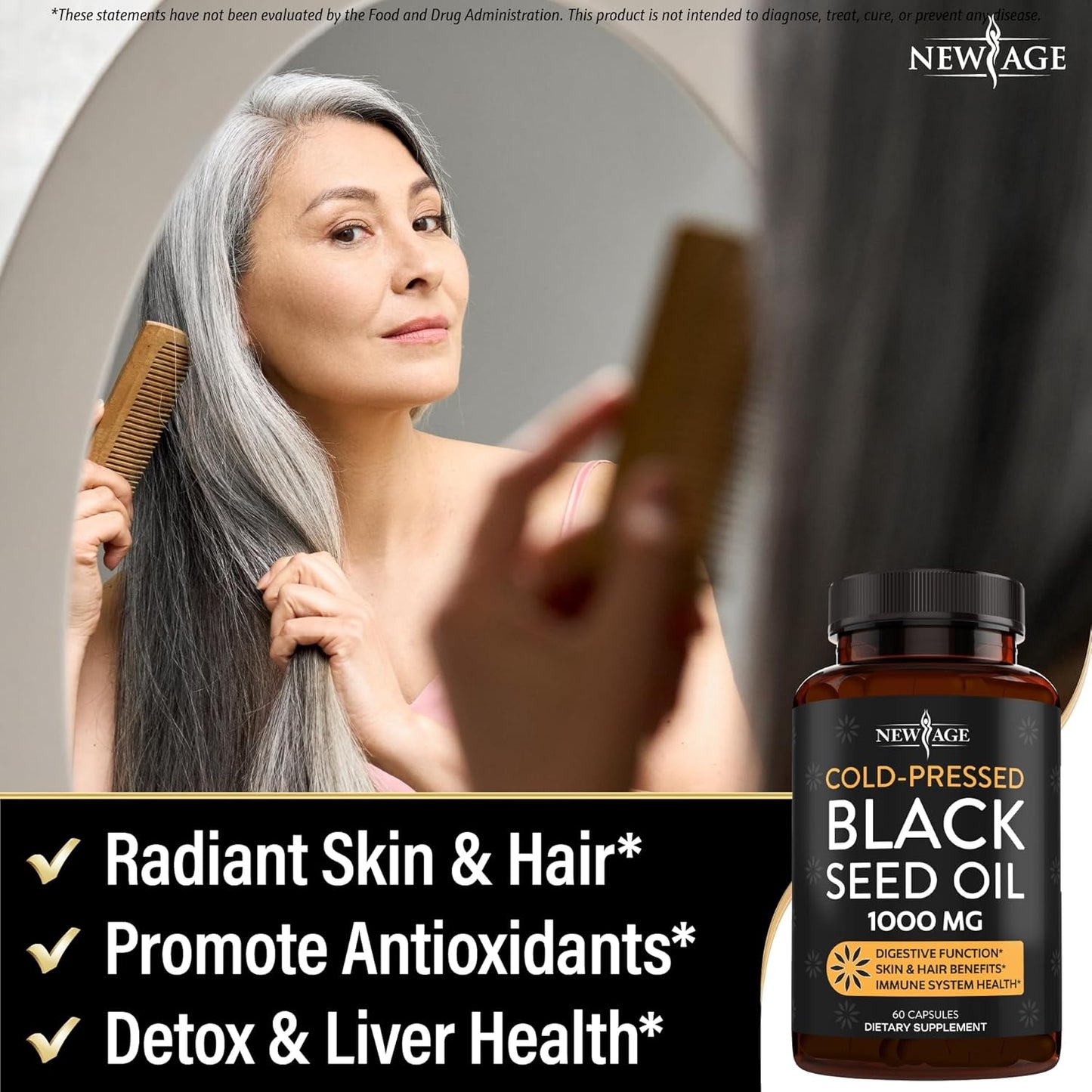 Premium Cold-Pressed Black Seed Oil Capsules - Non-GMO & Vegetarian - 120 Softgels - Pure Nigella Sativa Oil from Black Cumin Seeds