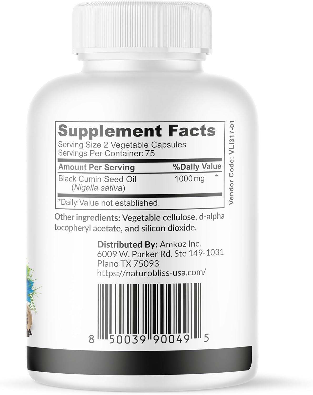 Premium Cold-Pressed Black Seed Oil Softgels - Skin Health Support - Non-GMO & Vegan - 1000mg Per Serving - 75 Servings