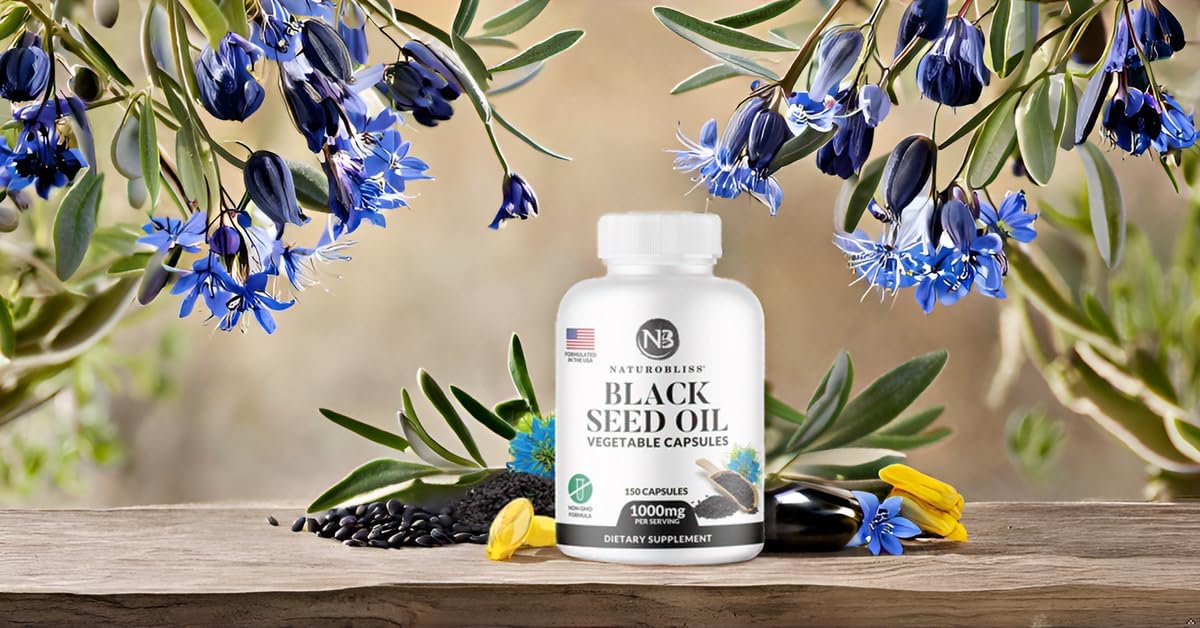 Premium Cold-Pressed Black Seed Oil Softgels - Skin Health Support - Non-GMO & Vegan - 1000mg Per Serving - 75 Servings