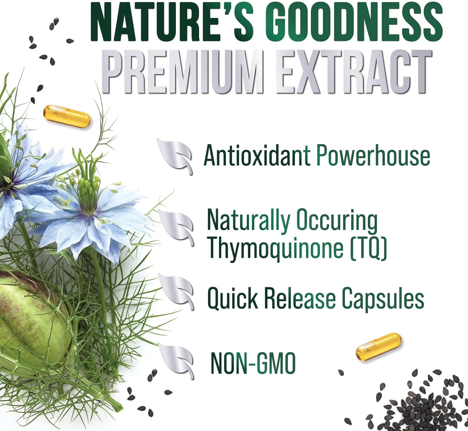 Premium Cold-Pressed Black Seed Oil Softgels 1000mg - Pure Nigella Sativa Supplement for Skin & Immune Support - Extra Strength Non-GMO Antioxidant - 120 Softgels