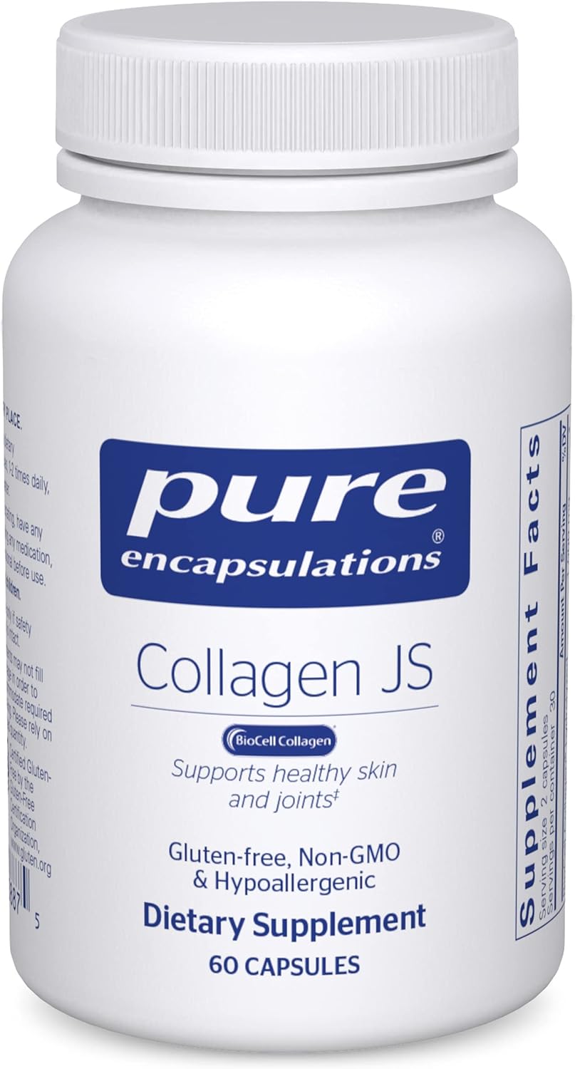 Premium Collagen JS Capsules for Skin & Joint Health - 1,000mg Hydrolyzed Biocell Collagen - Gluten Free & Non-GMO - 60 Count
