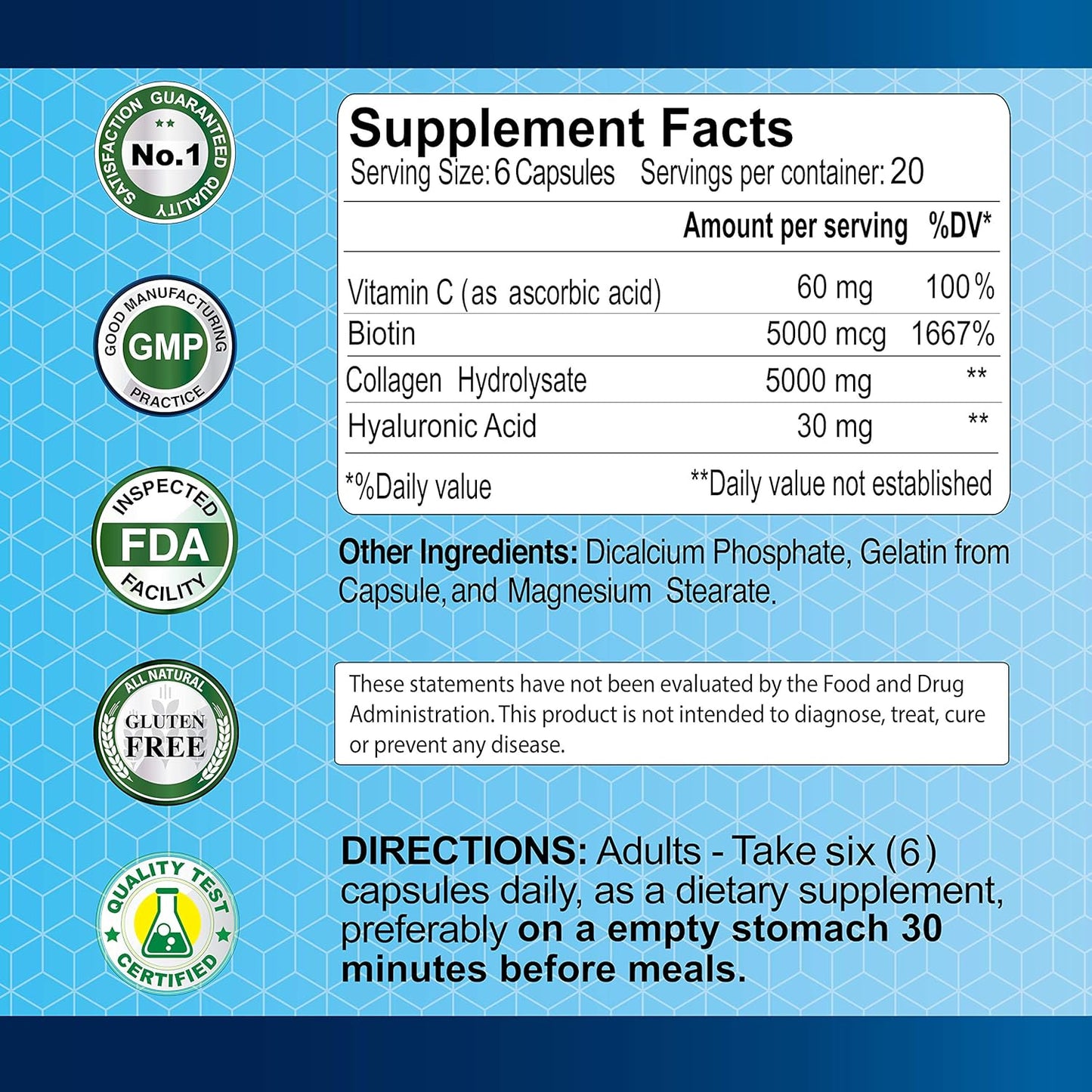 Premium CollagenC with Vitamin C - Nutritional Supplement for Skin, Nails, Hair - Supports Bone & Muscle Health - 120 Capsules - BoostGo Australia