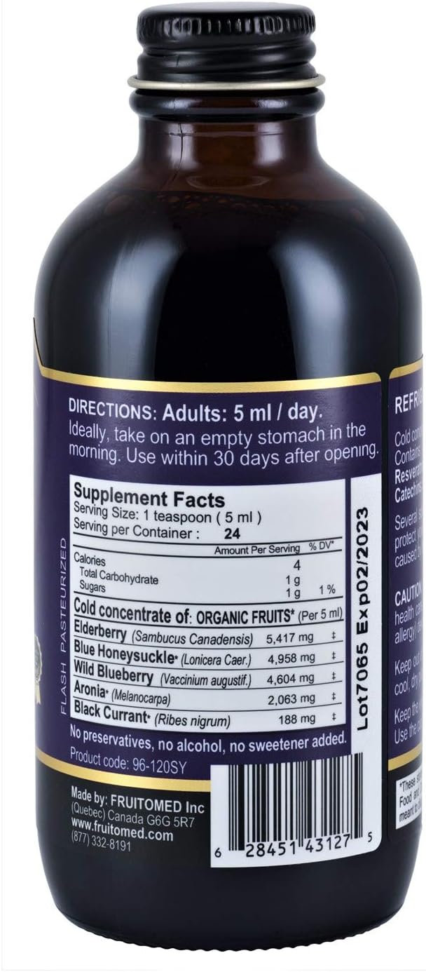Premium Elderberry Concentrate Supplement with 67 Polyphenols & Antioxidant Fruits - 24-Day Supply (3-Pack)