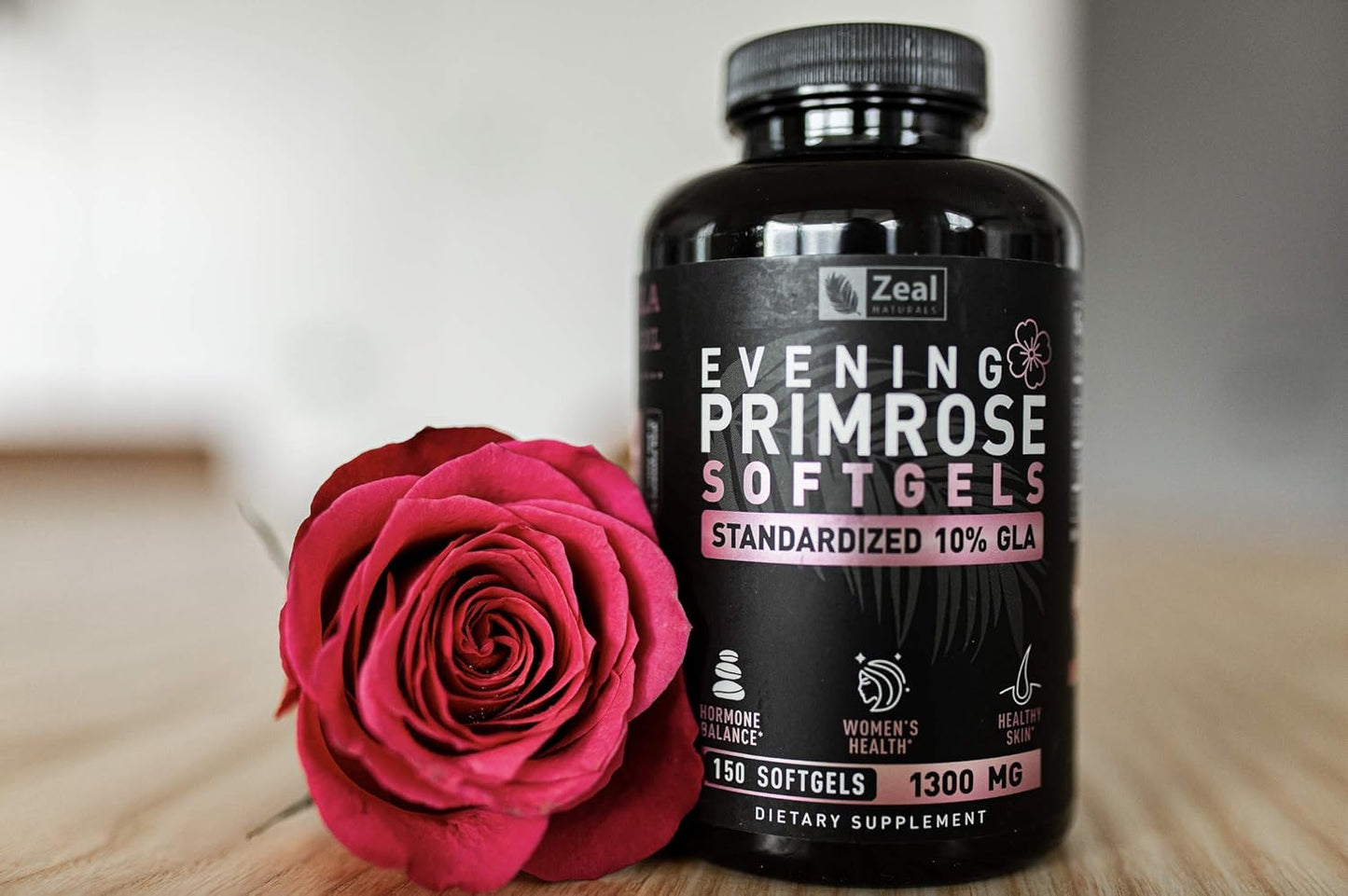 Premium Evening Primrose Oil Capsules (150 Liquid Softgels | 1300mg) - Natural Hormone Support for Women - Cold Pressed with 10% GLA - by Zeal Naturals