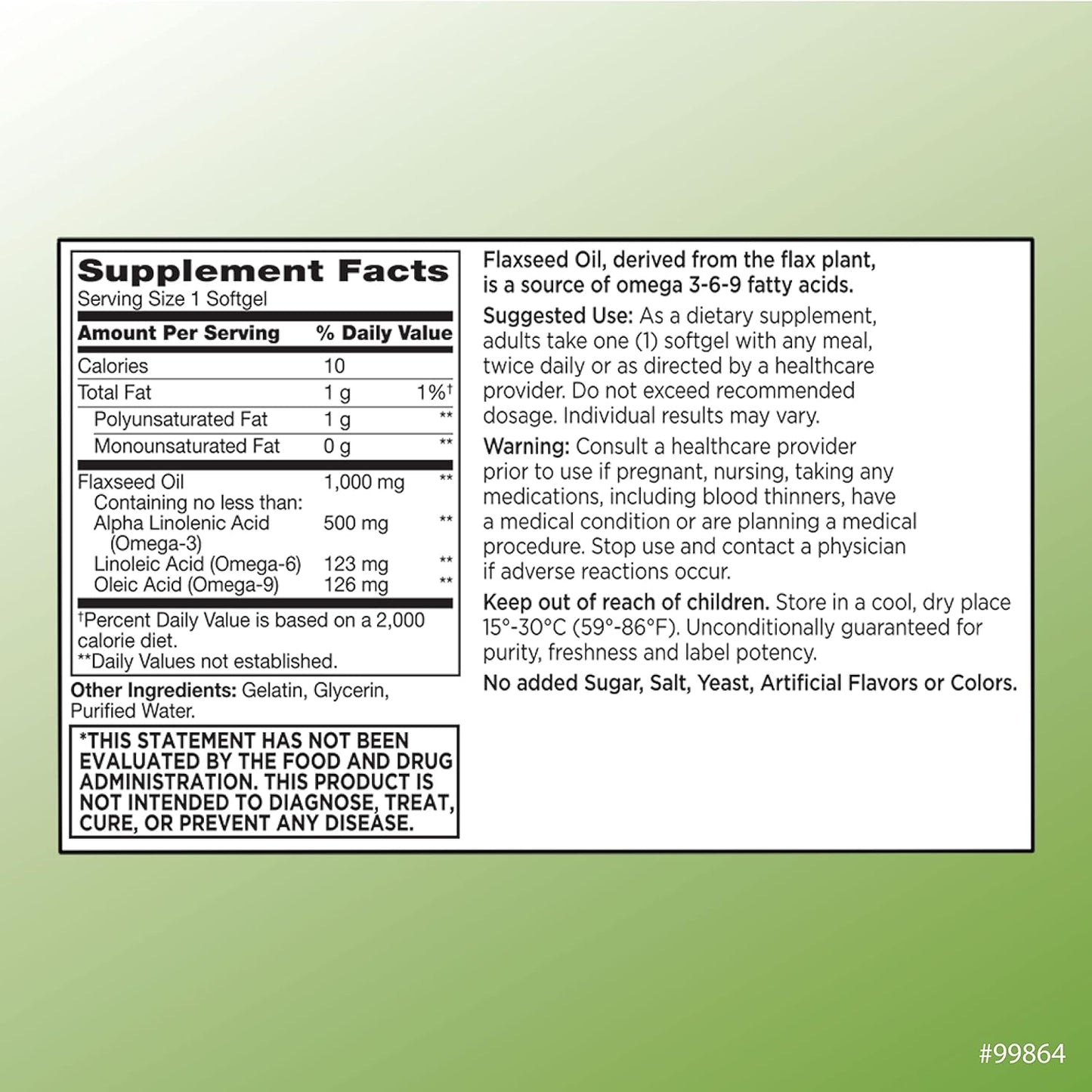 Premium Flaxseed Oil Softgels - 1,000 mg High Quality Supplement