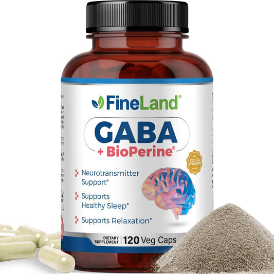 Premium GABA + Bioperine® Supplement - 1,500mg High Absorption Max Strength for Brain Focus & Relaxation - 120 Vegan Pills - BoostGo Australia