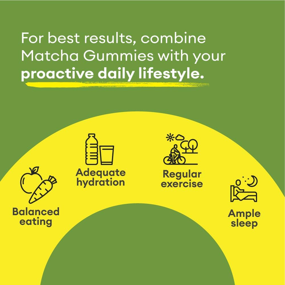Premium Grade Matcha Green Tea Extract Gummy Vitamins for Energy - Vegan & Gluten-Free Matcha Gummies for Detox & Debloat - 1 Month Supply