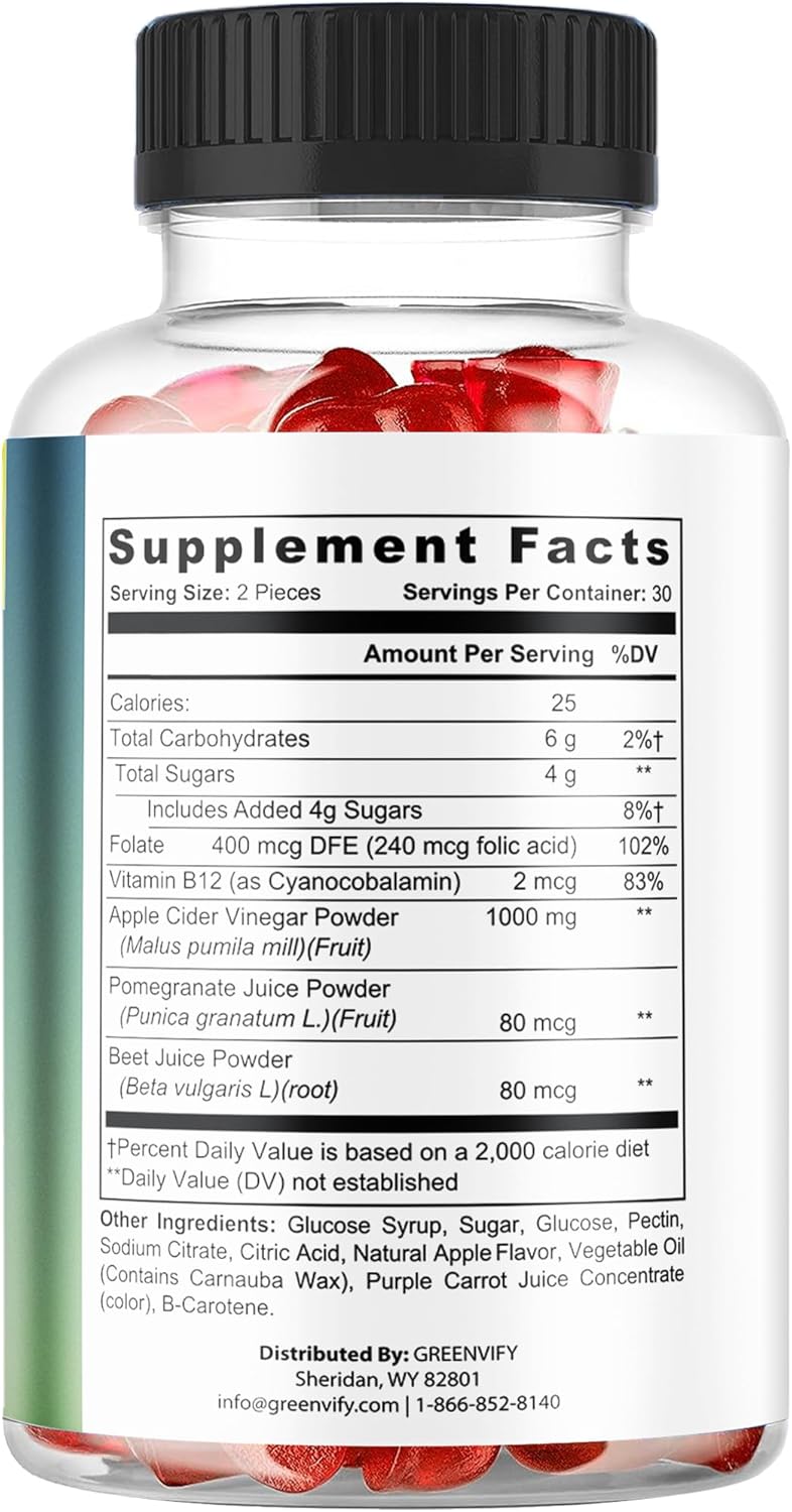 Premium Greenvify Keto + ACV Gummies with Apple Cider Vinegar and Vitamin B12 - Advanced Formula for Weight Management - BoostGo Australia