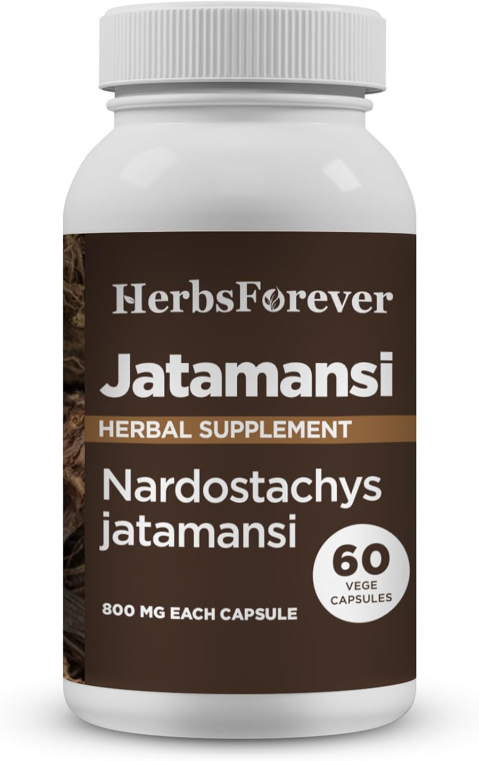Premium Herbal Supplement for Relaxation, Hair Care & Wellness | Herbsforever Jatamansi Capsules | 60 Vegan Capsules, 800 Mg