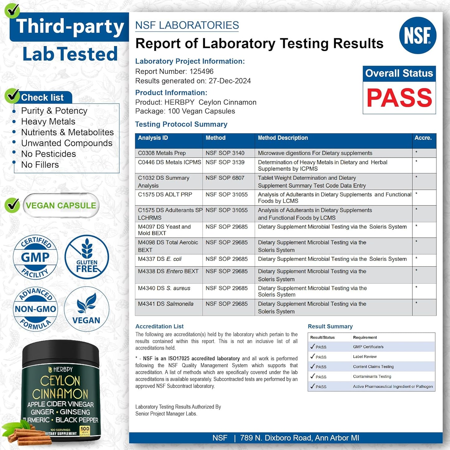 Premium Herbpy Bundle: 6-in-1 Ceylon Cinnamon & Citrus Bergamot Supplements for Restful Night, Immune Support, Heart Health, Digestion, and Body Balance