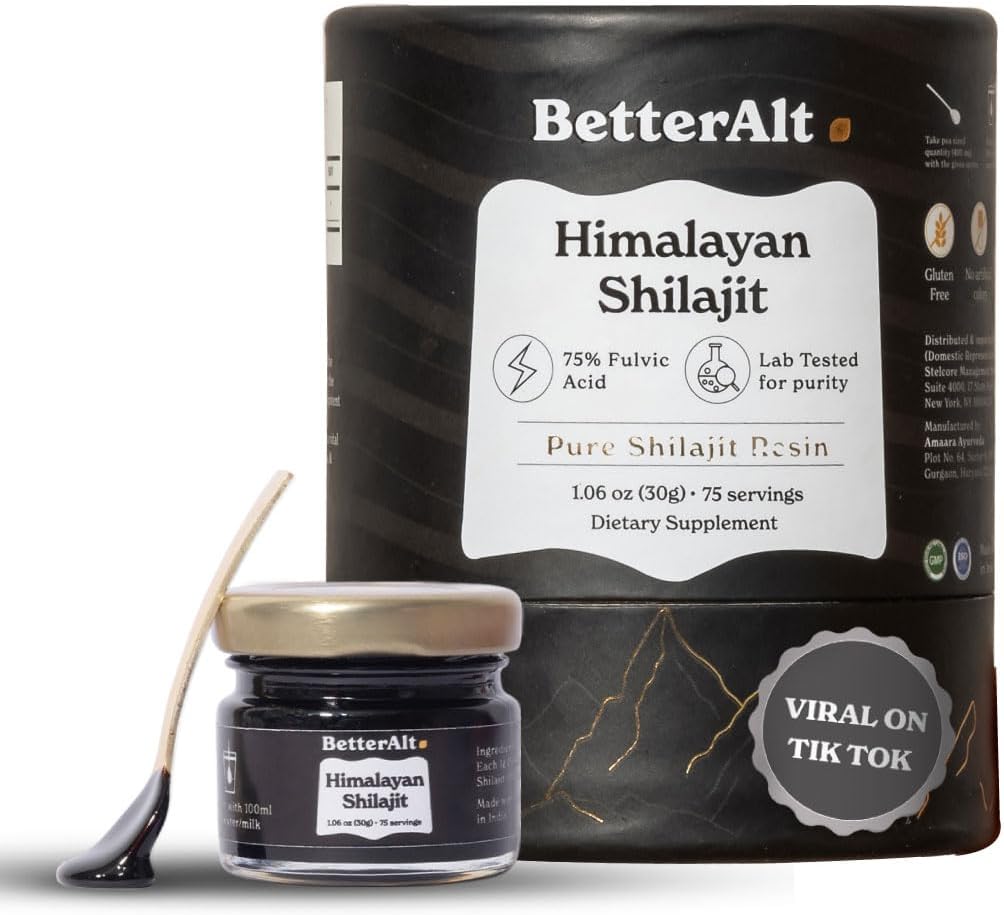 Premium Himalayan Shilajit Resin for Men & Women with Tea Tumbler - High Potency Gold Grade Formula