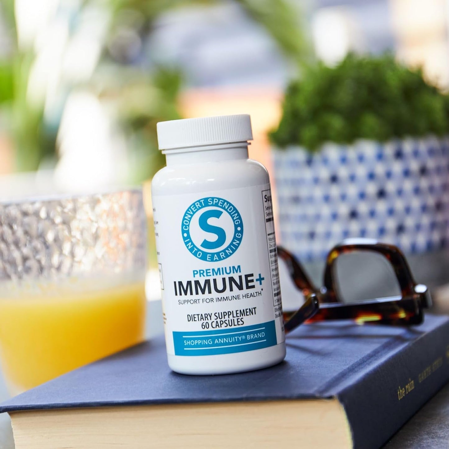 Premium Immune + Formula Capsules - Daily Immune Support with Reishi Mushroom, Echinacea, Ginseng, Vitamin C & Zinc - Boost Mental Clarity & Energy Levels - 60 Count