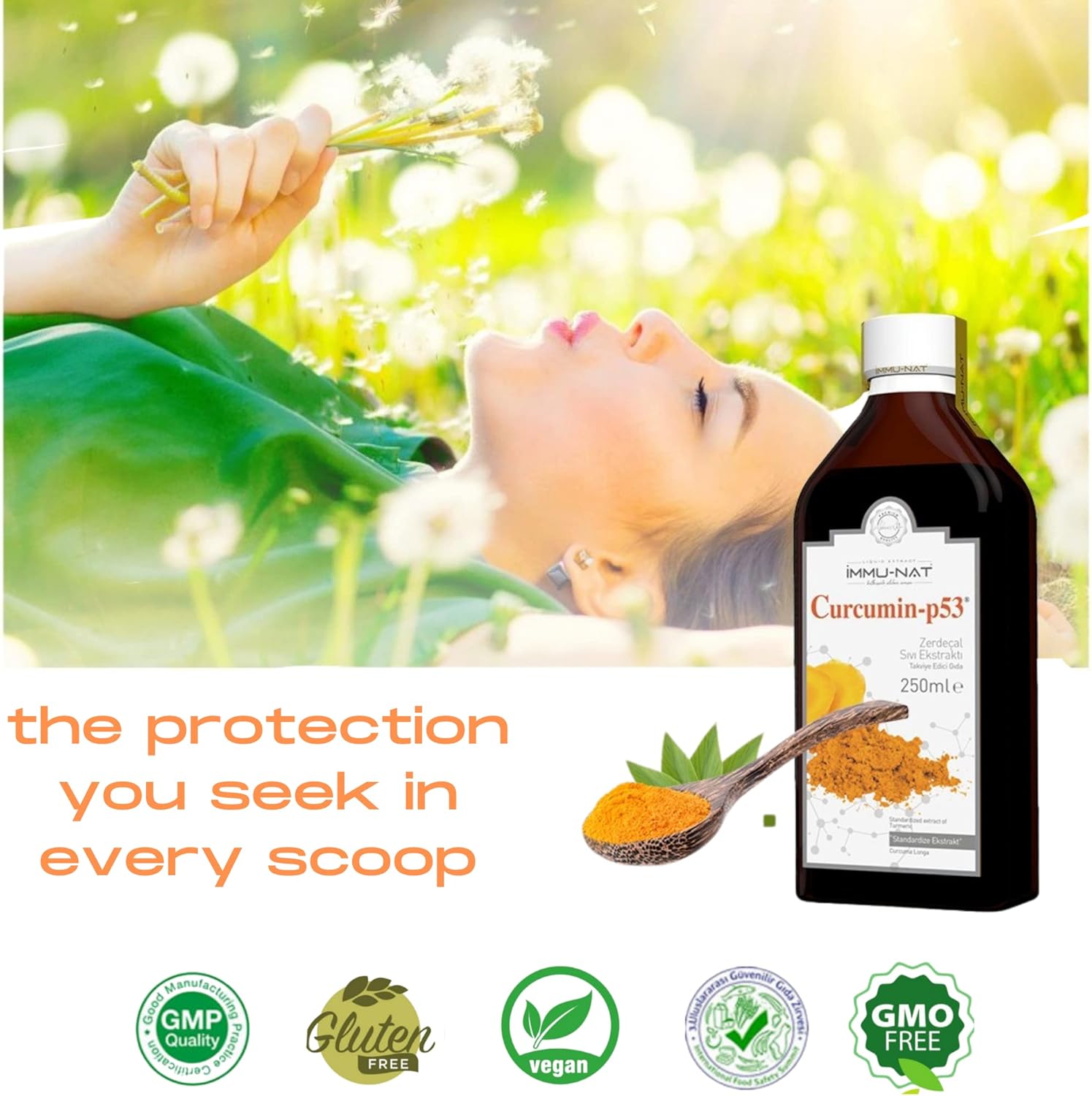 Premium Immune Support: Turmeric Curcumin-P53 Liquid Extract 8.5oz - Enhanced Absorption Herbal Supplement