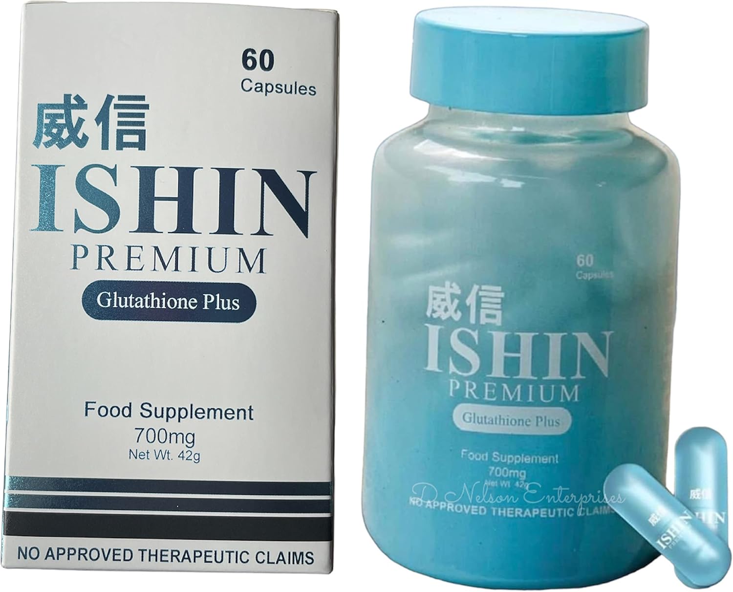 Premium ISHIN Glutathione Plus Supplement with 60 Capsules for Enhanced Health