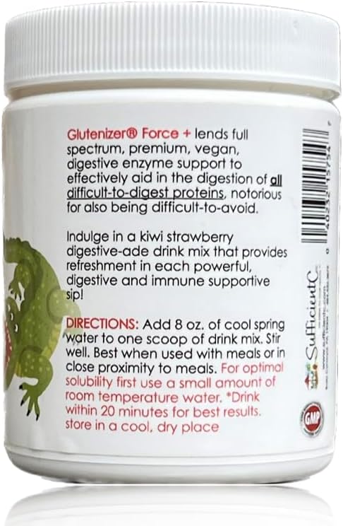 Premium Kiwi-Strawberry Digestive-Ade Drink Mix with Vegan Enzymes & Gut-Healing Vitamin C - Acid Indigestion Relief & Stomach Bloat Solution