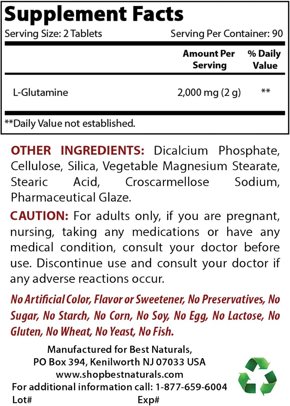 Premium L-Carnitine and L-Glutamine Supplement - 1000mg Each for Optimal Performance and Recovery