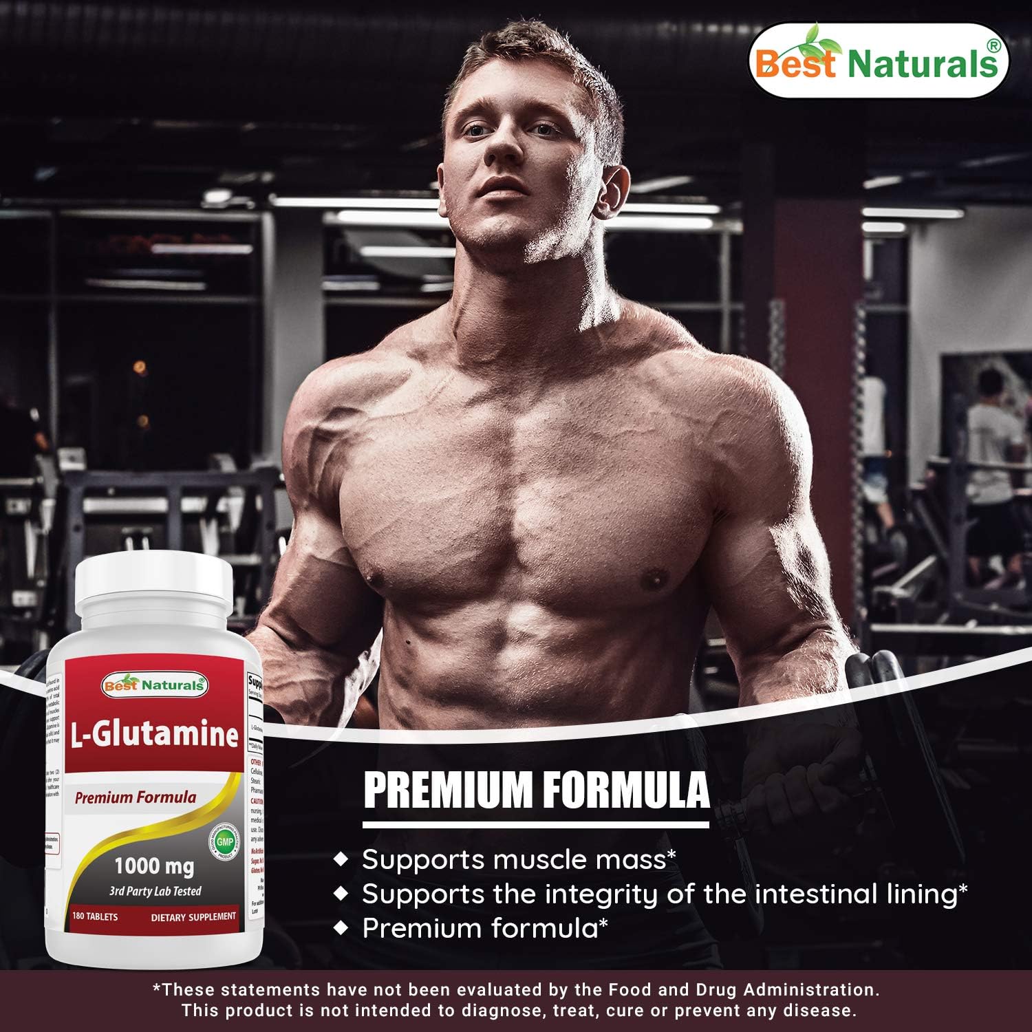 Premium L-Carnitine and L-Glutamine Supplement - 1000mg Each for Optimal Performance and Recovery