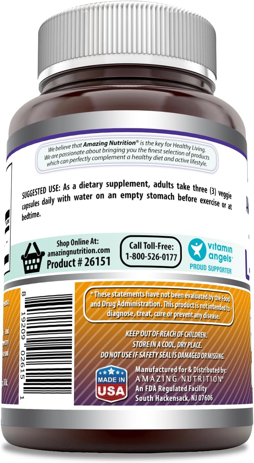 Premium L-Ornithine Supplement - 1500mg Per Serving - 250 Veggie Capsules - Non-GMO - Gluten Free - USA Made