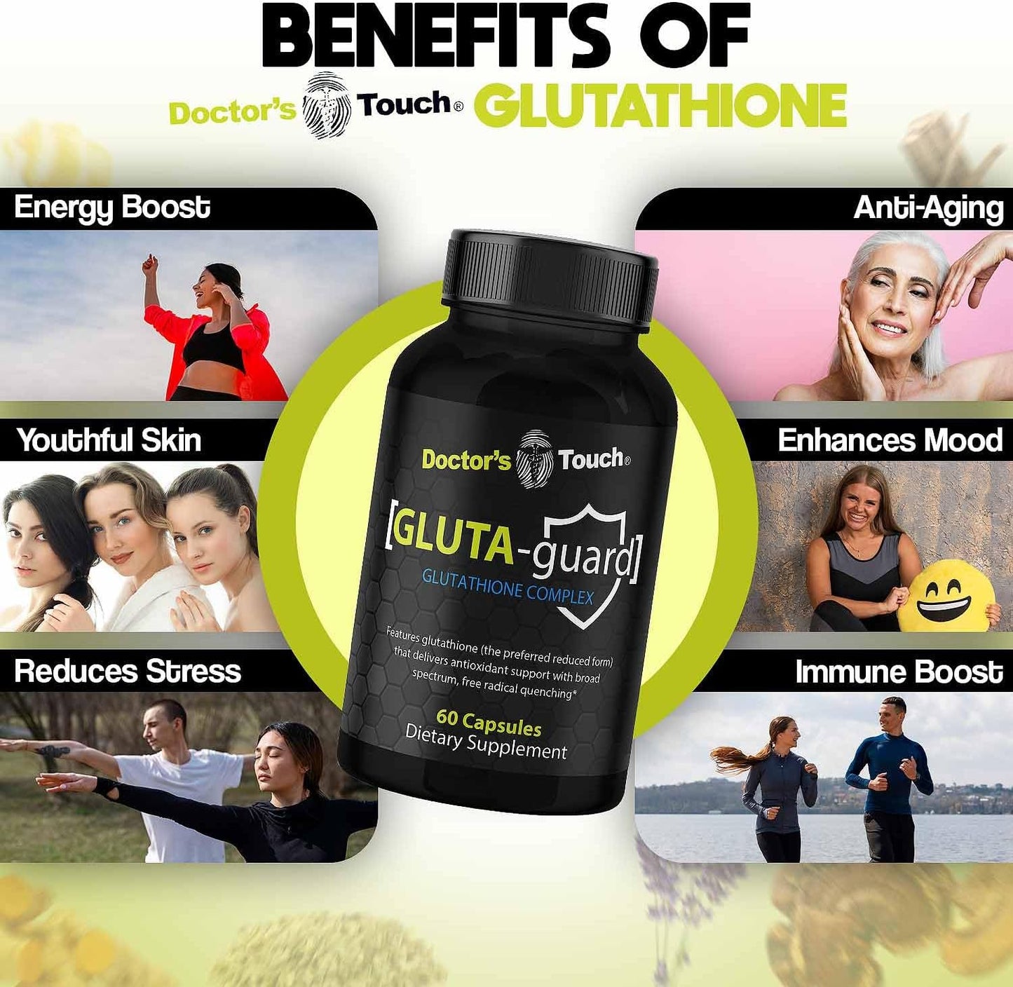 Premium Liposomal Glutathione Capsules for Energy, Brain Support, and Skin Health - Doctor's Formulated Maximum Absorption Supplement