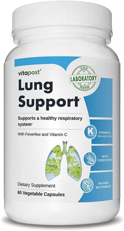 Premium Lung Support Supplement with Vitamins C & K, Quercetin, Bromelain, and Cordyceps Extract - 60 Capsules - BoostGo Australia