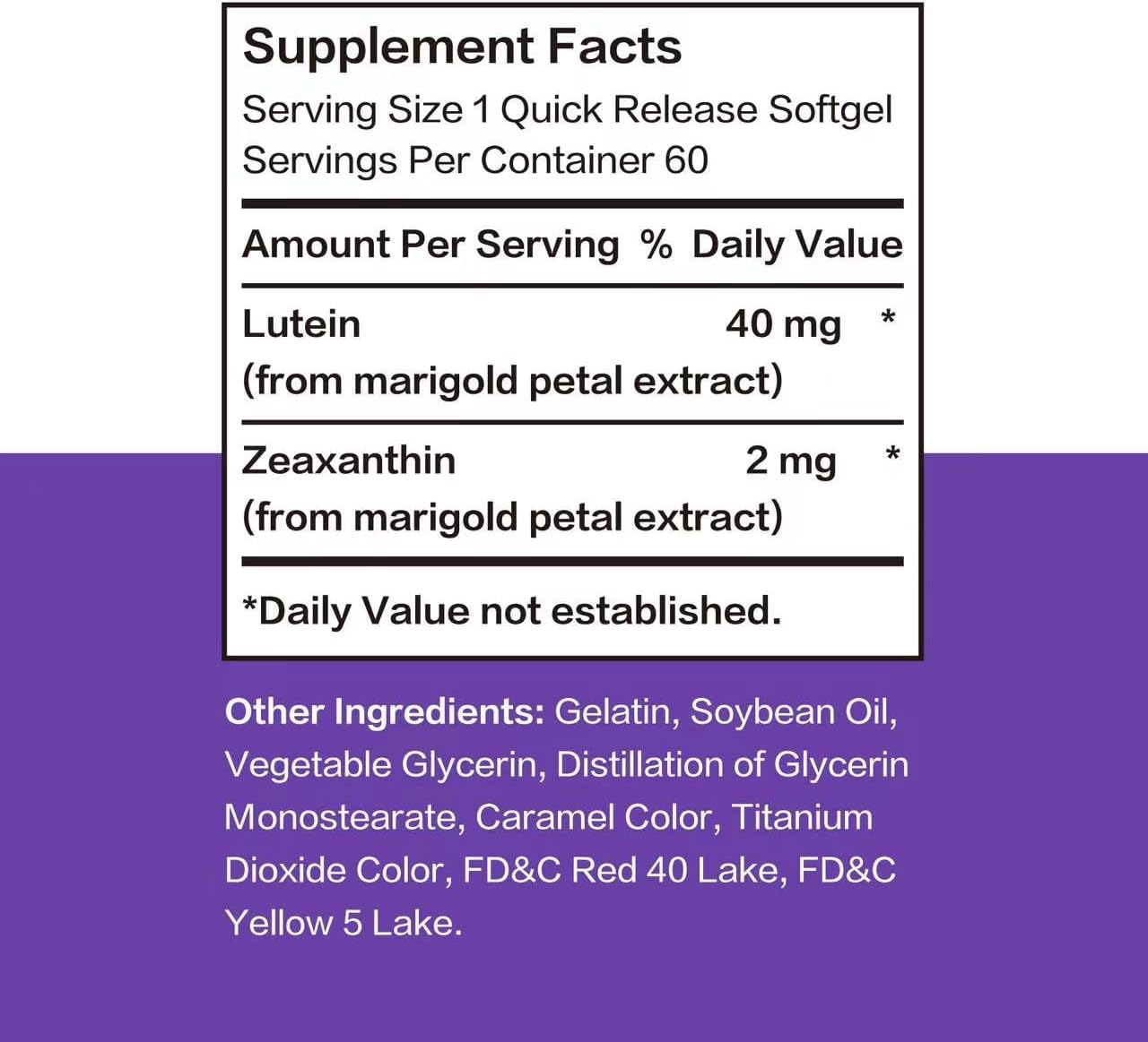 Premium Lutein & Zeaxanthin Eye Health Supplement - 40mg Softgels (2 Bottles, 4 Month Supply) | Vitamin Pills for Eyes | Non-GMO & Gluten Free