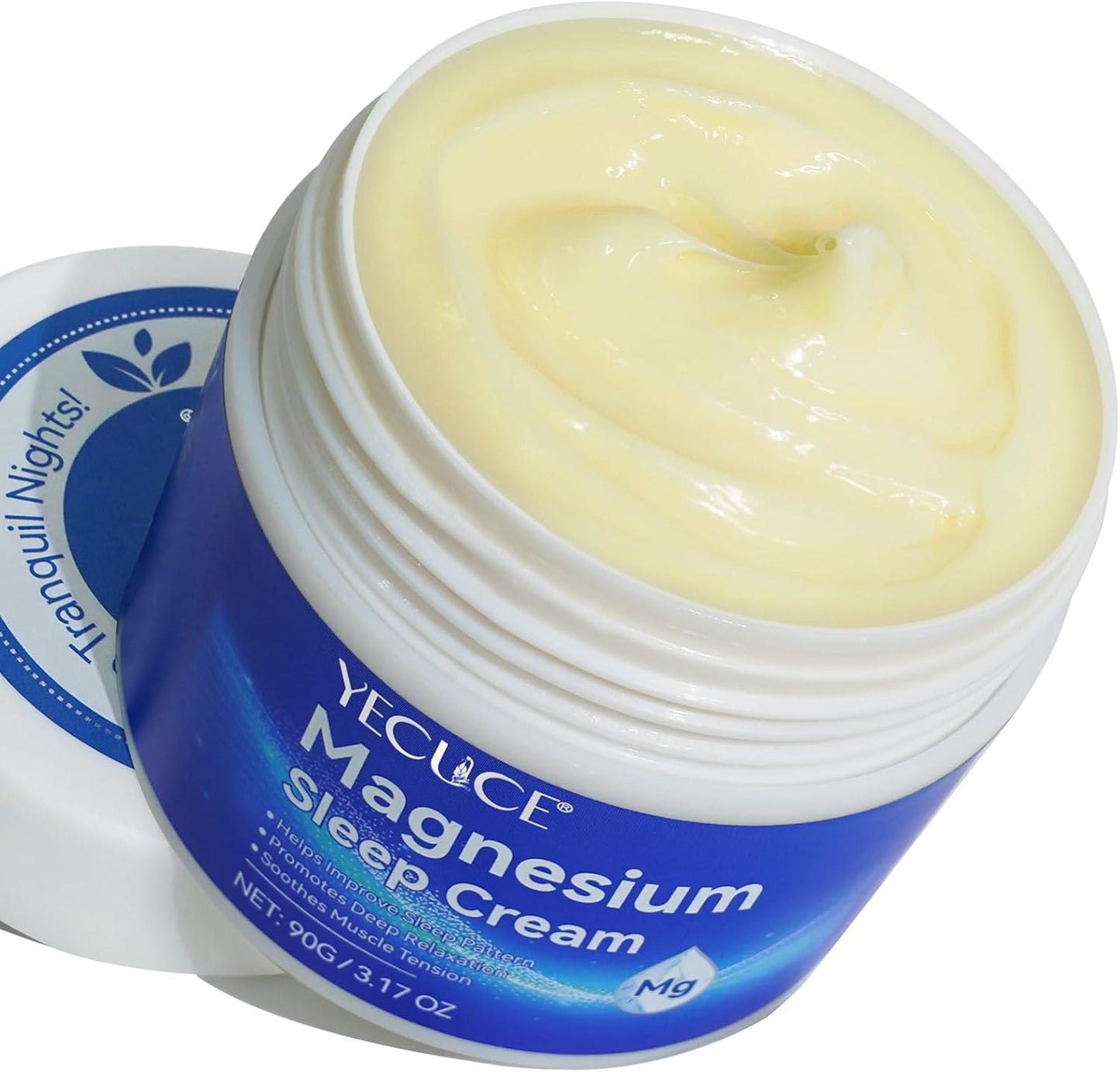 Premium Magnesium Cream with Vitamin E and Almond Oil for Muscle Soreness - Magnesium Oil for Feet and Body