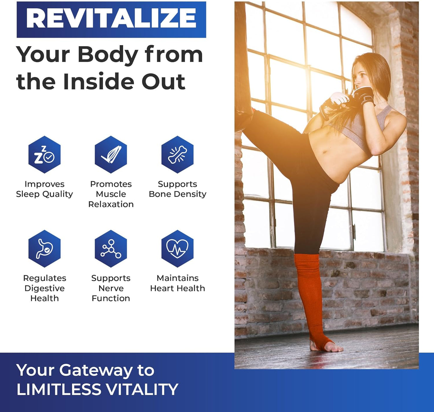 Premium Magnesium Glycinate & Vitamin D3 Bundle - 8 Months Supply, High Absorption Formula, Chelated Buffered Glycinate, Immune Support