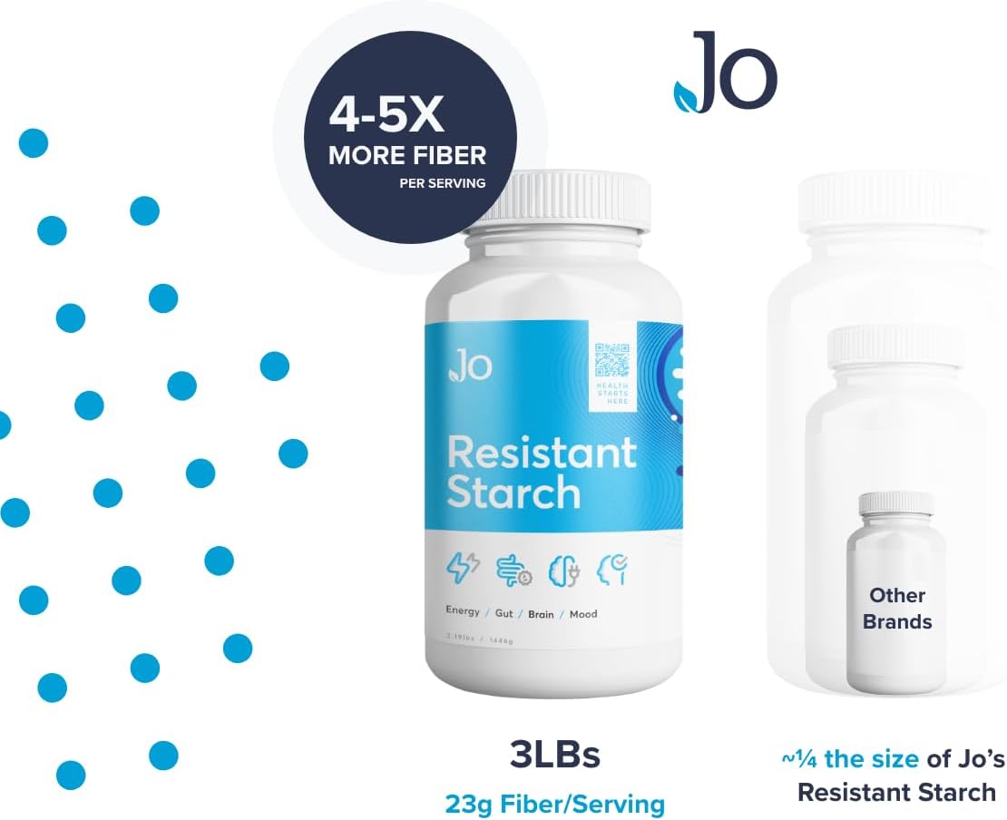 Premium Maize-Derived Resistant Starch Powder for Energy, Gut Health, and Butyrate Production - Lectin-Free Fiber Supplement (3LB)