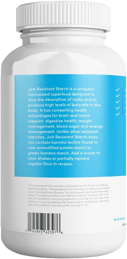 Premium Maize-Derived Resistant Starch Powder for Energy, Gut Health, and Butyrate Production - Lectin-Free Fiber Supplement (3LB)