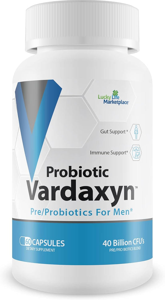 Premium Male Probiotic Vardaxyn - Comprehensive Formula for Men's Health - Supports Gut, Mood, Digestion, and Immune System