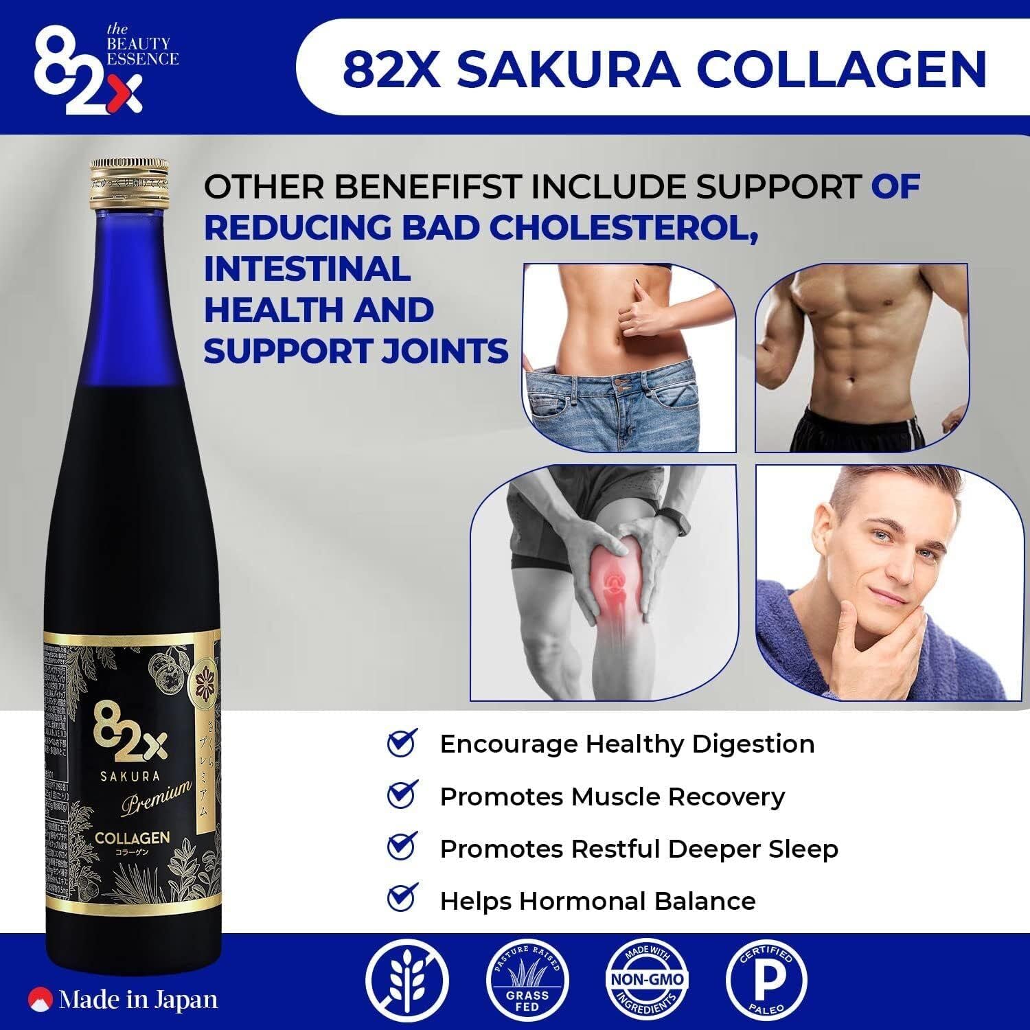 Premium Marine Collagen Drink with 82 Fermented Plants, Vitamins & Minerals for Skin, Hair, and Nails - Collagen Peptides Liquid Supplement from Japan