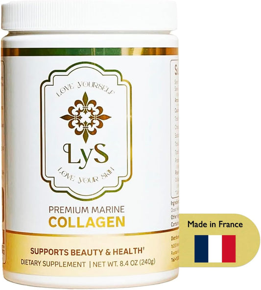 Premium Marine Collagen Peptides Powder for Skin, Nails, Hair and Bones - Hydrolyzed Fish Collagen Powder for Women - LYS by Misa Love Yourself - 8.4 oz
