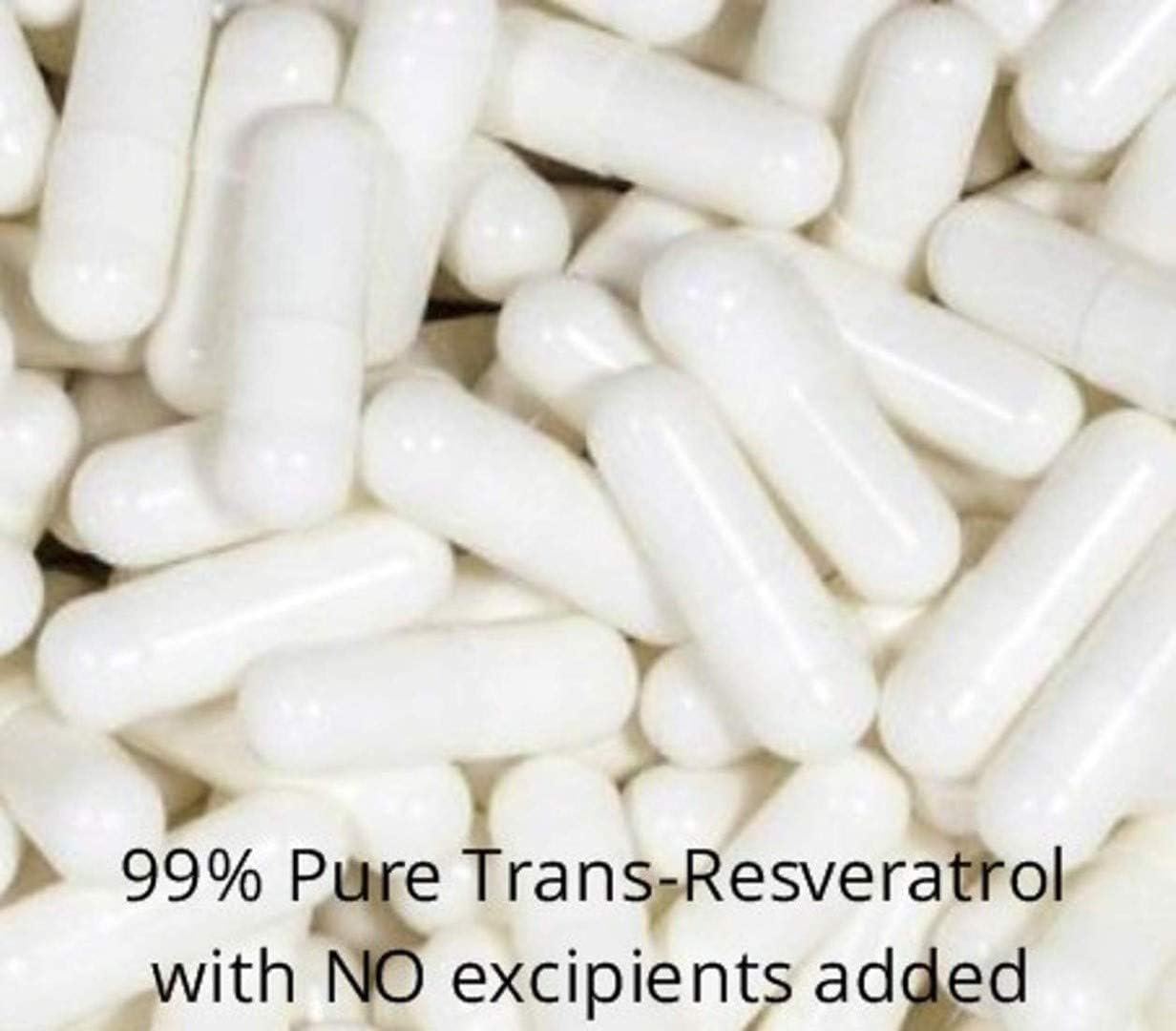 Premium Mega Resveratrol Mega Pterostilbene Capsules 250 MG - 120 Vegetarian Capsules, 99% Pure Micronized Trans-Pterostilbene, Made in USA