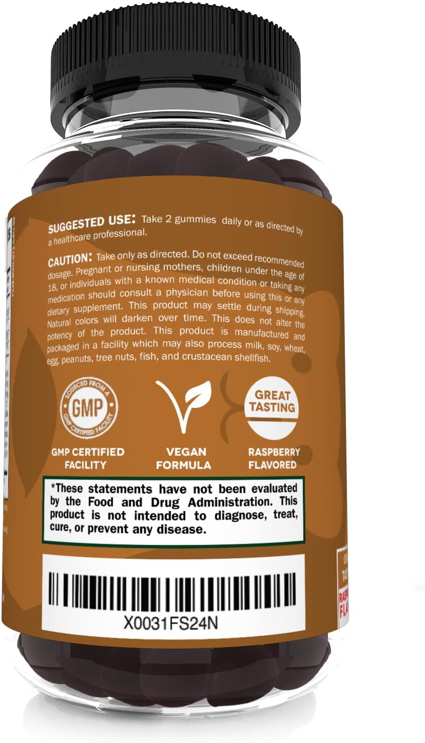 Premium Mushroom Gummies Supplement for Immune Health, Brain Function, Mood & Stress Support - Blend with Lions Mane, Chaga, Reishi, Turkey Tail, Cordyceps - 90 Gummies