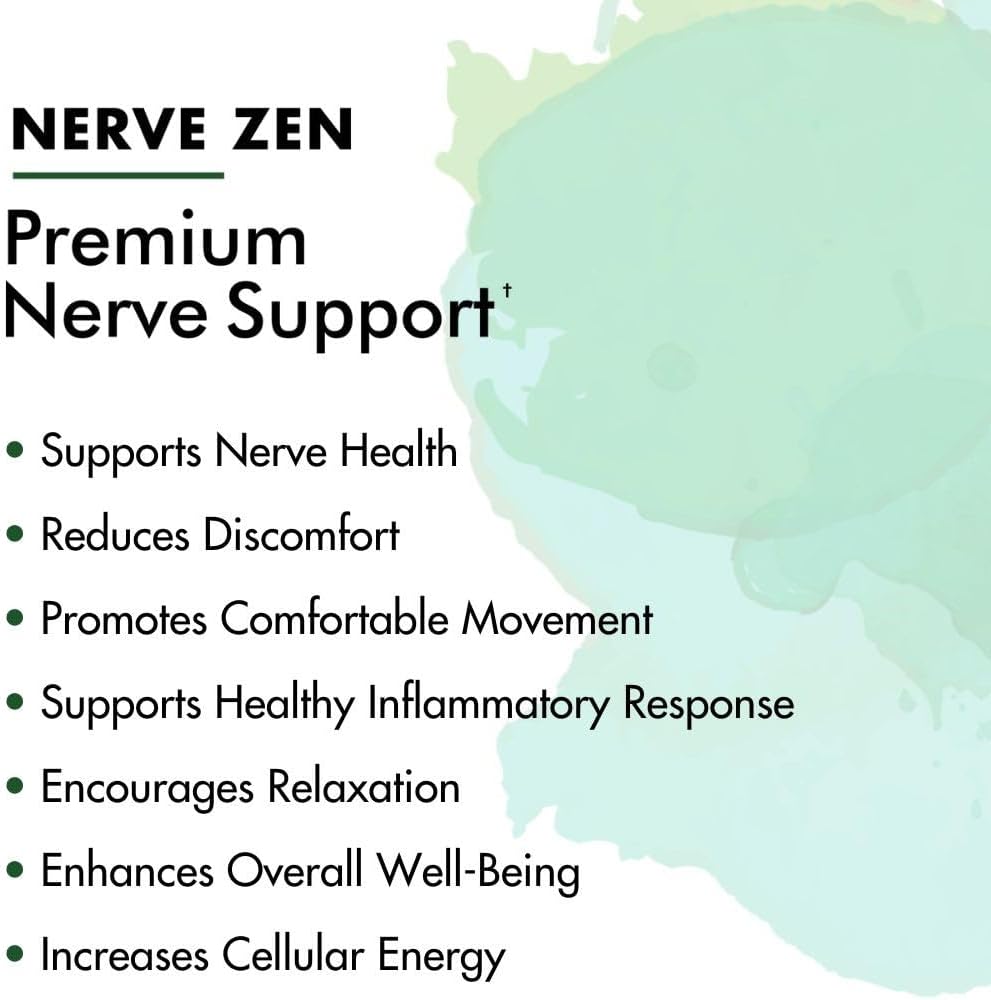 Premium Nerve Support Supplement with Coenzyme Q10, Vitamin B Complex, and Alpha Lipoic Acid - 120 Capsules