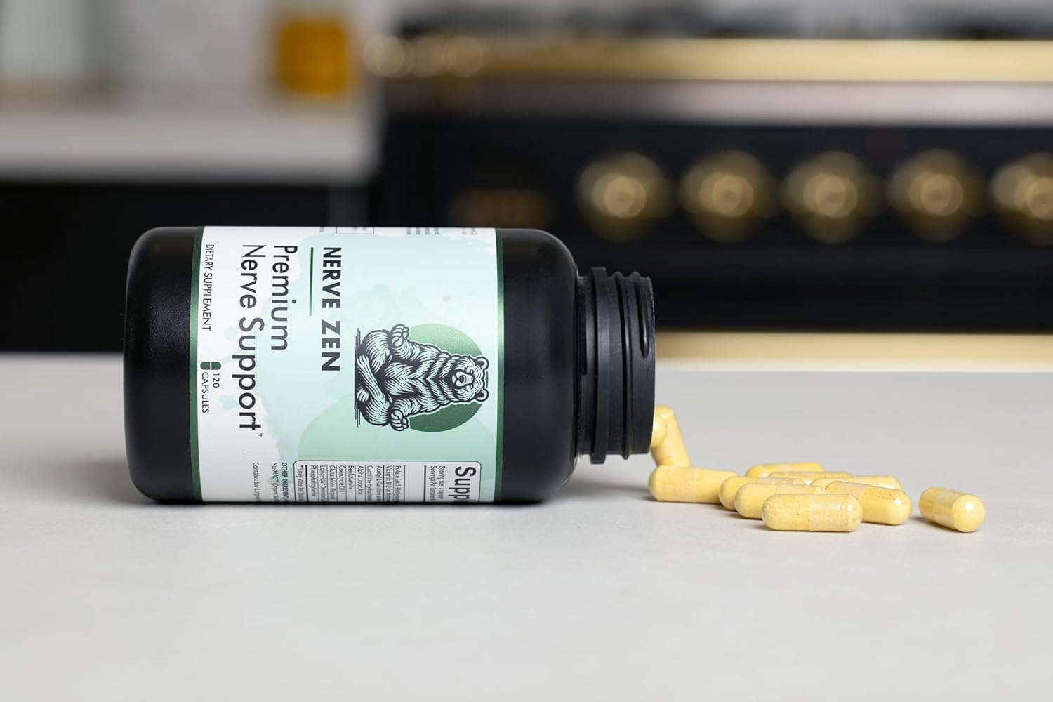 Premium Nerve Support Supplement with Coenzyme Q10, Vitamin B Complex, and Alpha Lipoic Acid - 120 Capsules