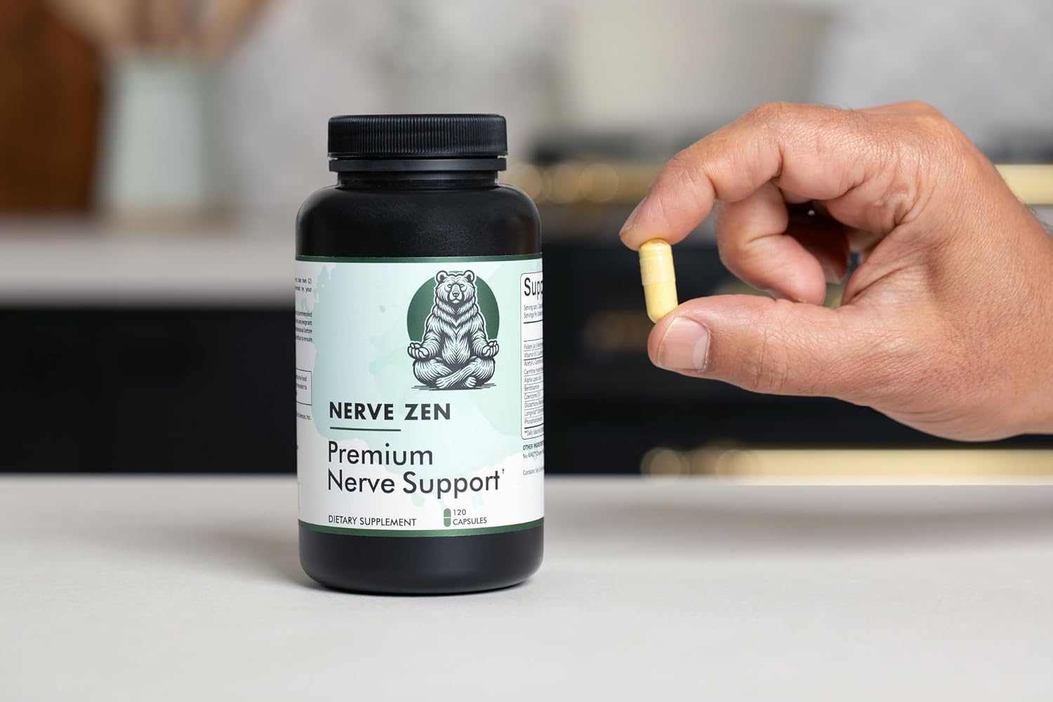 Premium Nerve Support Supplement with Coenzyme Q10, Vitamin B Complex, and Alpha Lipoic Acid - 120 Capsules