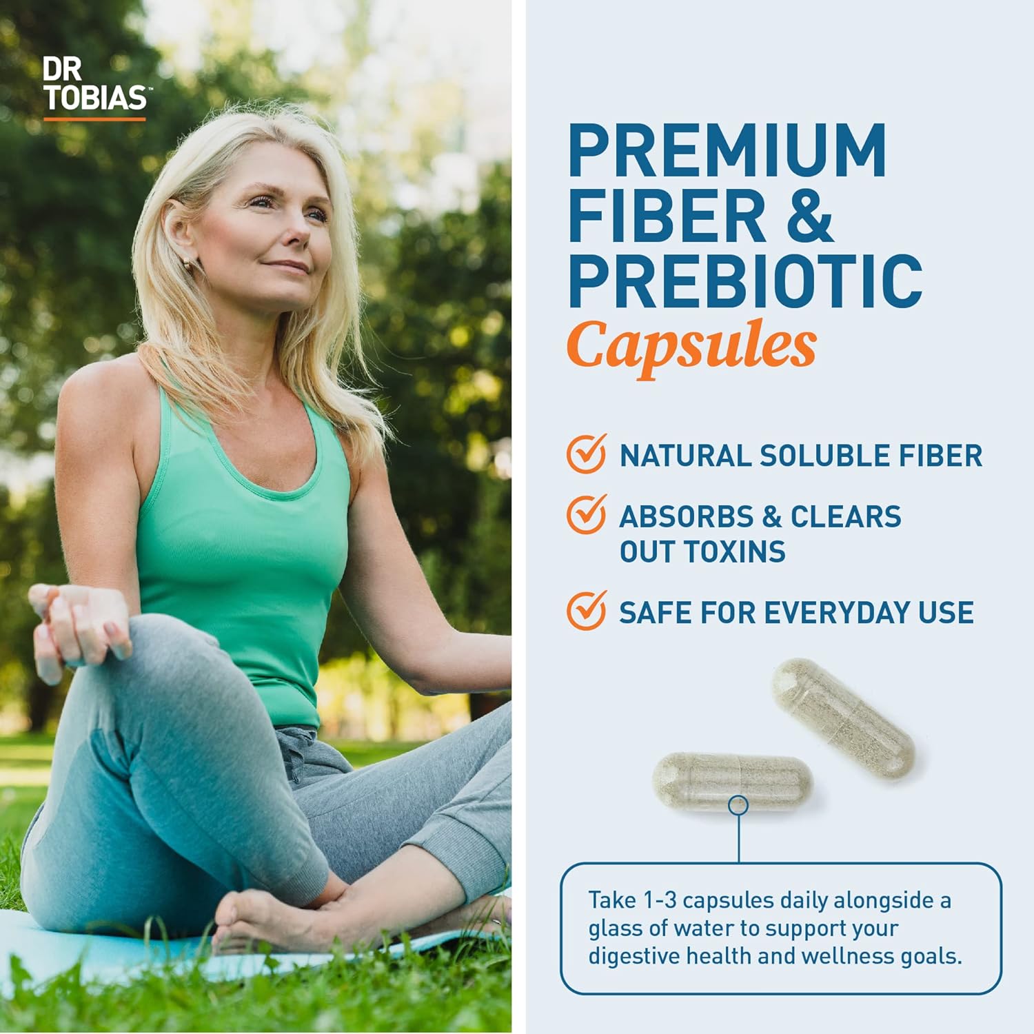 Premium Omega 3 Fish Oil and Psyllium Daily Supplement for Overall Health and Digestive Regularity - Non-GMO Formula